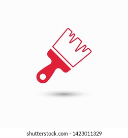 Paint brush flat icon. Brush paint vector illustration icon. Paint brush icon page symbol for site design. Paint brush icon EPS 10