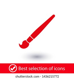 Paint brush flat icon. Brush paint vector illustration icon. Paint brush icon page symbol for site design. Paint brush icon EPS 10