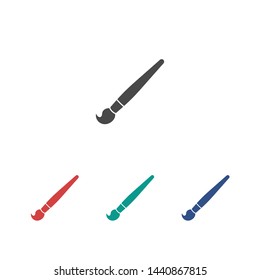 Paint brush flat icon. Brush paint vector illustration icon. Paint brush icon page symbol for site design. Paint brush icon EPS 10