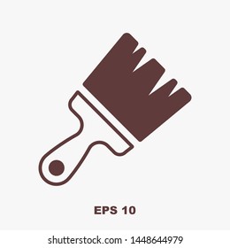 Paint brush flat icon. Brush paint vector illustration icon. Paint brush icon page symbol for site design. Paint brush icon EPS 10