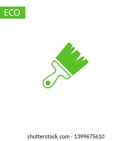 Paint brush flat icon.  Web design vector logo