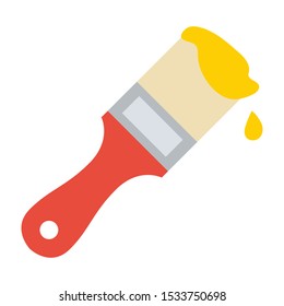paint brush flat icon. You can be used paint brush icon for several purposes.