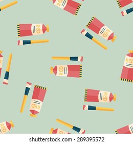 paint brush flat icon,eps 10 seamless pattern background