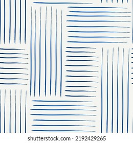 Pintar un patrón geométrico sin soldadura. Impresión moderna dibujada a mano artística. Fondo de estilo Linocut. Ornamento modular de rejilla. Papel mural geo contemporáneo de moda. Diseño de vector abstracto a mano libre