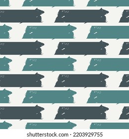 Paint brush geometric seamless pattern. Lines ornament. Artistic hand drawn modern print. Linear background. Trendy contemporary wallpaper. Freehand abstract design. Strokes vector.