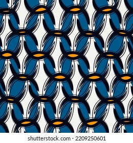 Paint brush geometrical ornament. Hand drawn seamless pattern. Abstract backdrop. Trendy wallpaper. Geometric background. Ethnic motif. Mosaic tiles ornate. Digital paper. Textile print. Vector work