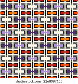 Paint brush geometrical ornament. Hand drawn seamless pattern. Abstract backdrop. Trendy wallpaper. Geometric background. Ethnic motif. Mosaic ornate. Digital paper. Textile print. Web design vector.