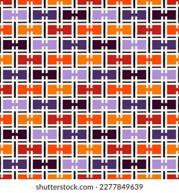 Paint brush geometrical ornament. Hand drawn seamless pattern. Abstract backdrop. Trendy wallpaper. Geometric background. Ethnic motif. Mosaic ornate. Digital paper. Textile print. Web design