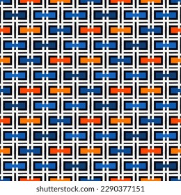 Paint brush geometrical ornament. Hand drawn seamless pattern. Abstract backdrop. Trendy wallpaper. Geometric background. Ethnic motif. Mosaic ornate. Digital paper. Textile print. Web design vector.