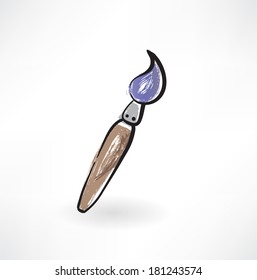 paint brush grunge icon