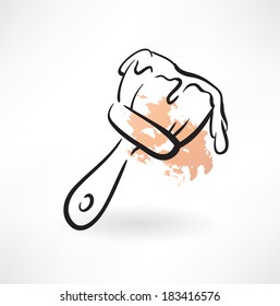 paint brush grunge icon