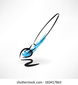 paint brush grunge icon