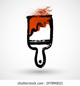 Paint Brush Grunge Icon