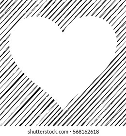 Paint brush heart. Heart background