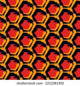 Pintar hexágonos de pincel. Antecedentes de los peines dibujados a mano. Papel tapiz de los hexaedros. Motif. Fondo geométrico. Papel digital étnico. Diseño web. Impresión textil. Patrón sin foco. Obra de arte de vectores