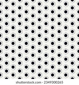 Pintar hexágonos de pincel. Antecedentes de los peines dibujados a mano. Papel tapiz de los hexaedros. Motif. Fondo geométrico. Papel digital étnico. Diseño web. Impresión textil. Patrón sin foco. Arte vectorial