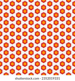 Paint brush hexagons. Hand drawn honeycombs background. Hexahedrons wallpaper. Hives motif. Geometric backdrop. Ethnic digital paper. Web designing. Textile print. Seamless pattern.