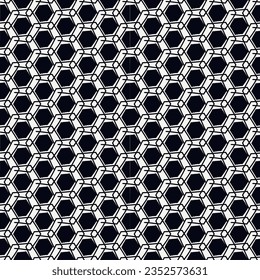 Paint brush hexagons. Hand drawn honeycombs background. Hexahedrons wallpaper. Hives motif. Geometric backdrop. Ethnic digital paper. Web designing. Textile print. Seamless pattern. Vector art work