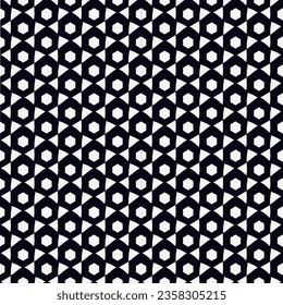 Paint brush hexagons. Hand drawn honeycombs background. Hexahedrons wallpaper. Hives motif. Geometric backdrop. Ethnic digital paper. Web designing. Textile print. Seamless pattern. Vector work.