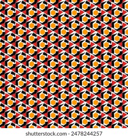 Paint brush hexagons. Hand drawn honeycombs background. Hexahedrons wallpaper. Hives motif. Geometric backdrop. Ethnic digital paper. Web designing. Textile print. Seamless pattern. Vector art work