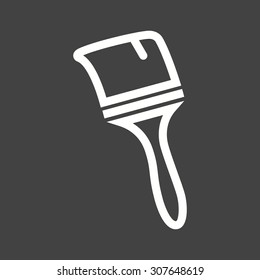 Paint, brush, home icon vector image.Can also be used for art and designing. Suitable for mobile apps, web apps and print media.