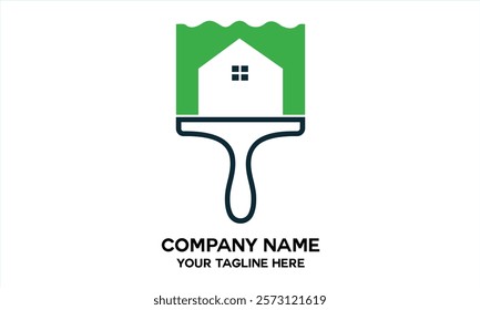 paint brush and house icon