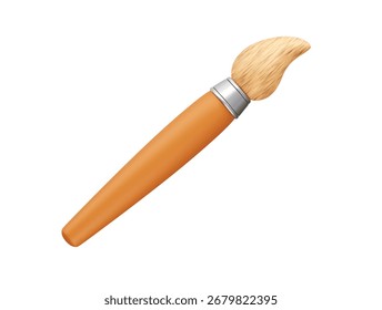  Icono de pincel de pintura Ilustración de renderizado 3d