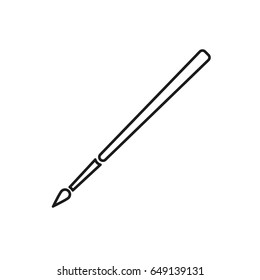 The paint brush icon. Art and draw symbol. Flat Vector illustration