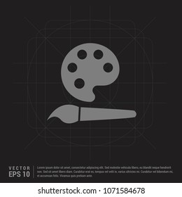 Paint brush icon - Black Creative Background
