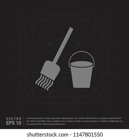 Paint brush icon - Black Creative Background - Free vector icon