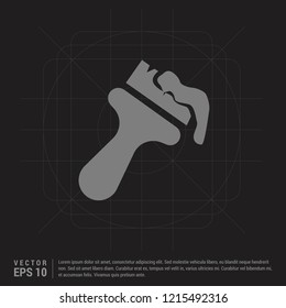 Paint brush icon - Black Creative Background - Free vector icon