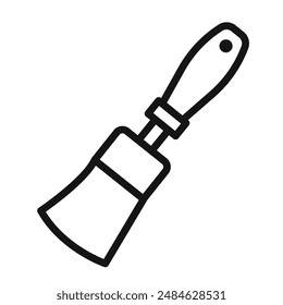 paint brush icon Black line art vector