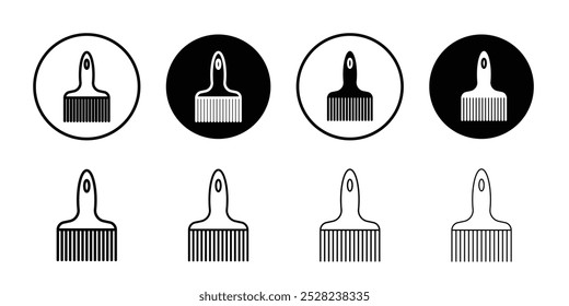 Paint brush icon Black and white outline vector