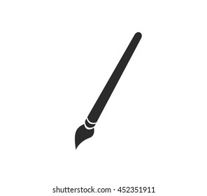 Paint brush icon, Calligraphic brush vector design.
