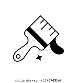 Icono de pincel de pintura Ilustración vectorial limpia y moderna