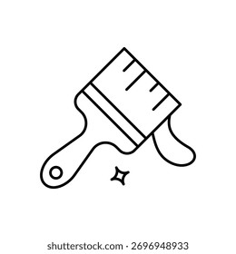 Icono de pincel de pintura Ilustración vectorial limpia y moderna