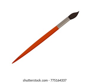Paint brush icon colorful vector illustration. Cartoon style design element for artist workplaceeinterior, school class, desk top