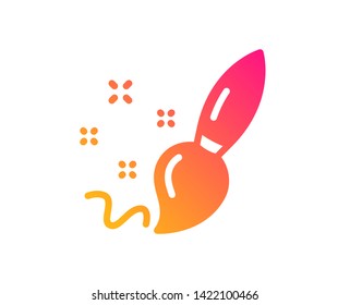 Paint brush icon. Creativity sign. Graphic art symbol. Classic flat style. Gradient paint brush icon. Vector