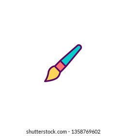 Paint brush icon design. Stationery icon vector illustration