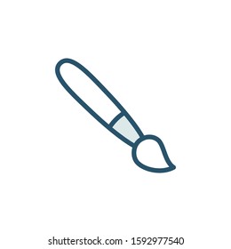 Paint brush icon design template, color style