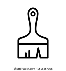 Paint brush icon design template, vector icon designed in line style, editable stroke icon on white background, can be used for web and various needs of your project