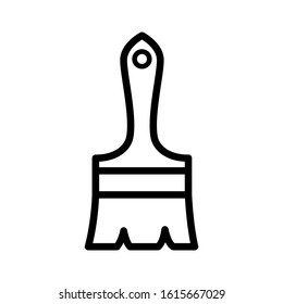 Paint brush icon design template, vector icon designed in line style, editable stroke icon on white background, can be used for web and various needs of your project