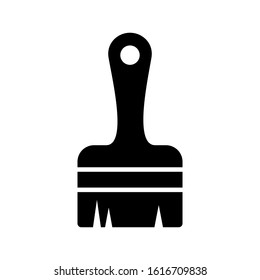 Paint brush icon design template, vector icon designed in flat style isolated on white background, solid icon vector design, can be used for web and various needs of your project