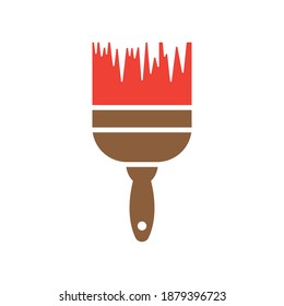 Paint brush icon design template vector isolated illustration