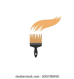 Paint brush icon design template vector illustration