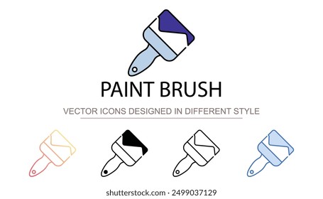 Paint brush icon design with white background stock illustration