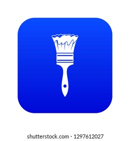 Paint brush icon digital blue for any design isolated on white vector illustration