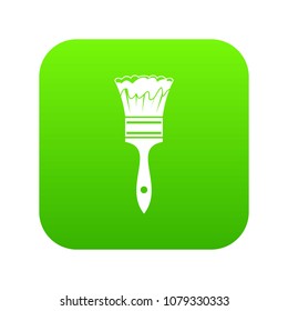 Paint brush icon digital green for any design isolated on white vector illustration
