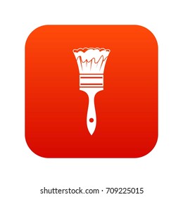Paint brush icon digital red for any design isolated on white vector illustration