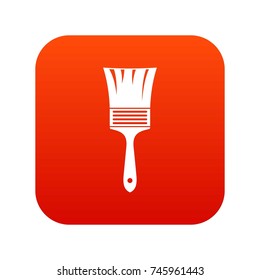 Paint brush icon digital red for any design isolated on white vector illustration